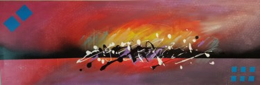 Painting titled "Vie colorée, vie co…" by Caroline Colomina, Original Artwork, Acrylic Mounted on Wood Stretcher frame