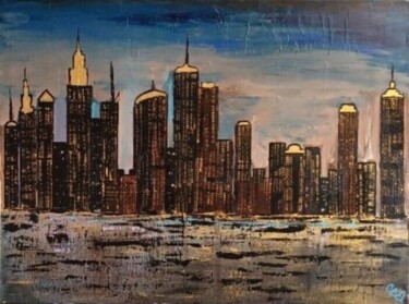 Painting titled "New York automnal" by Caroline Colomina, Original Artwork, Acrylic