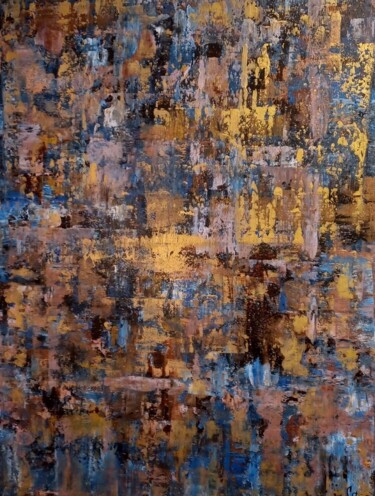 Pittura intitolato "Patchwork effacé" da Caroline Colomina, Opera d'arte originale, Acrilico