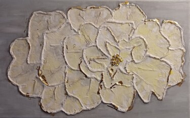 Pintura titulada "Fleur d'or" por Caroline Colomina, Obra de arte original, Acrílico Montado en Bastidor de camilla de madera