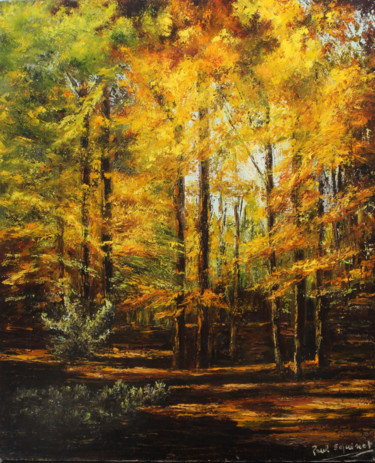 Painting titled "UN AUTOMNE FLAMBOYA…" by Paul Equinet, Original Artwork, Oil