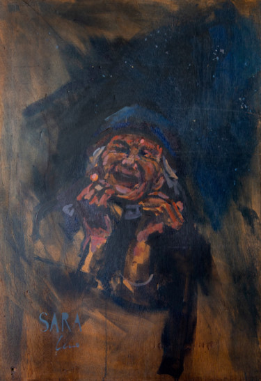 Peinture intitulée "Celle qui a rit" par Caro Fleury, Œuvre d'art originale, Acrylique