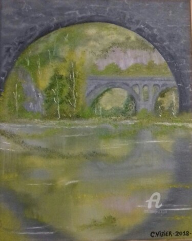 Peinture intitulée "Pont des Vignes - G…" par Caroline Lefebvre, Œuvre d'art originale, Huile