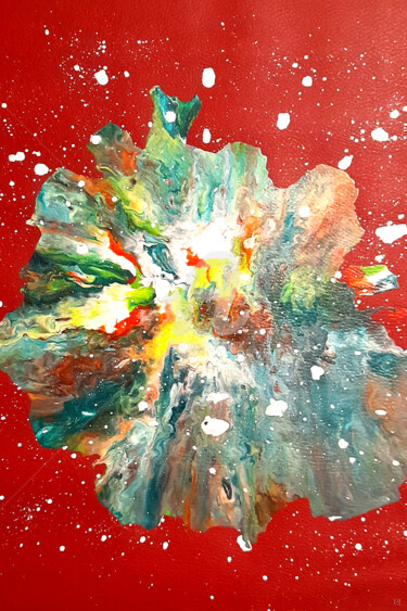 Malarstwo zatytułowany „Explosion de joie” autorstwa Caroline Lyhor, Oryginalna praca, Akryl