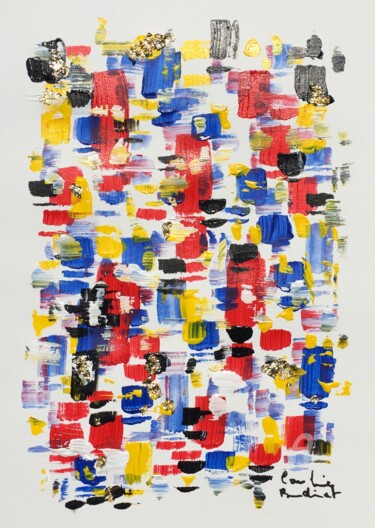 Pittura intitolato "Mondrianita" da Caroline Montigneaux, Opera d'arte originale, Acrilico