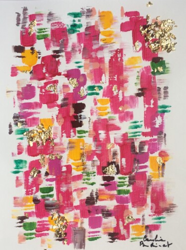 Painting titled "Framboise Glacée" by Caroline Montigneaux, Original Artwork, Acrylic