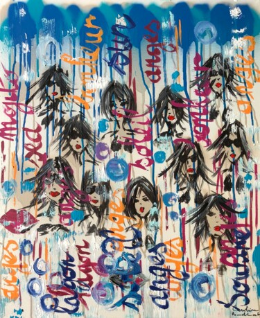 Baie des anges Peinture intitulée "Baie des anges" par Caroline Montigneaux, Œuvre d'art originale, Acrylique Monté sur Châssis en bois