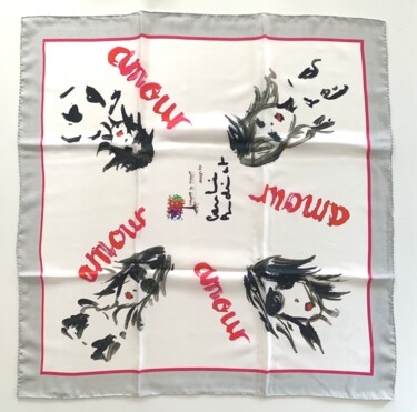 "Amour" başlıklı Tekstil Sanatı Caroline Montigneaux tarafından, Orijinal sanat, Kumaş