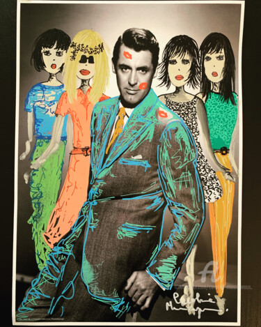 Zeichnungen mit dem Titel "Cary Grant" von Caroline Montigneaux, Original-Kunstwerk, Marker