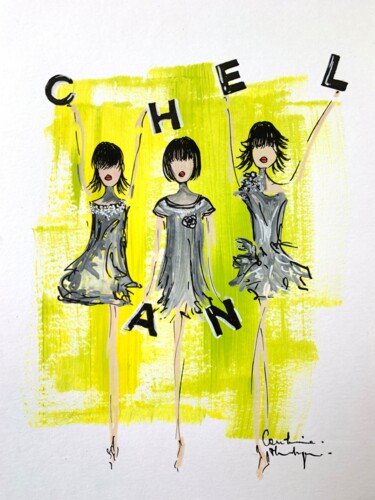 Painting titled "Chanel Story" by Caroline Montigneaux, Original Artwork, Acrylic