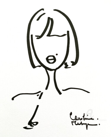 Zeichnungen mit dem Titel "Essentielle 5" von Caroline Montigneaux, Original-Kunstwerk, Marker
