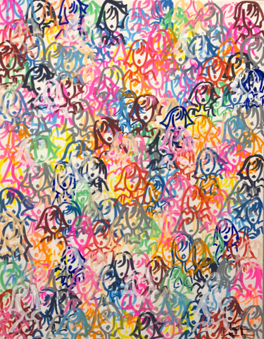 Картина под названием "Just wanna have fun" - Caroline Montigneaux, Подлинное произведение искусства, Маркер Установлен на Д…