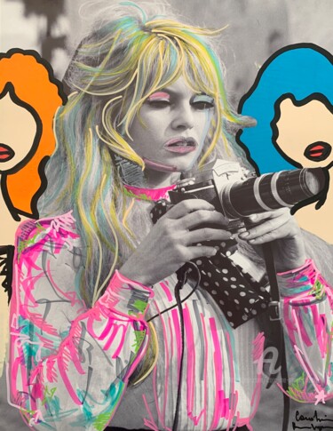 Tekening getiteld "Brigitte Bardot and…" door Caroline Montigneaux, Origineel Kunstwerk, Acryl