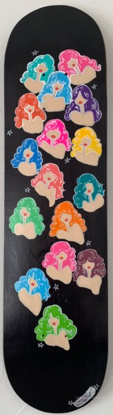 Картина под названием "Tutti Frutti Board" - Caroline Montigneaux, Подлинное произведение искусства, Акрил