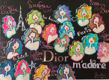 Malerei mit dem Titel "Dior m’adore" von Caroline Montigneaux, Original-Kunstwerk, Acryl