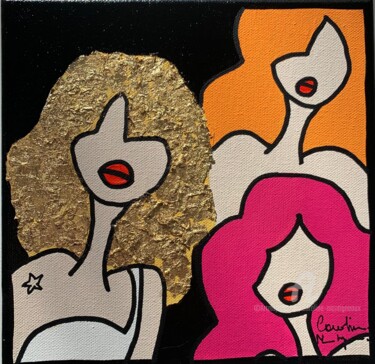Painting titled "So Precious" by Caroline Montigneaux, Original Artwork, Acrylic Mounted on Wood Stretcher frame