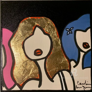 Painting titled "Precious little thi…" by Caroline Montigneaux, Original Artwork, Acrylic Mounted on Wood Stretcher frame