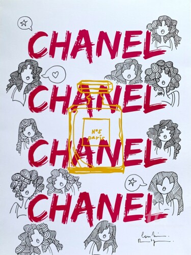 Drawing titled "Chanel *5" by Caroline Montigneaux, Original Artwork, Marker