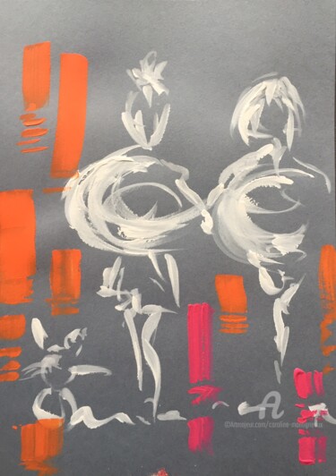 Картина под названием "Tourbillon Lovely K…" - Caroline Montigneaux, Подлинное произведение искусства, Акрил