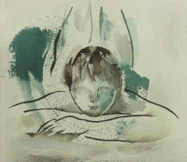 Dessin intitulée "Enfant" par Caroline Provost, Œuvre d'art originale, Aquarelle