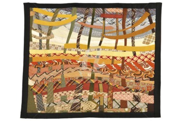 Textilkunst mit dem Titel "Novembre" von Caroline Regnaut, Original-Kunstwerk