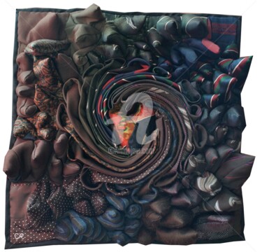 Art textile intitulée "Le Petit Poucet" par Caroline Regnaut, Œuvre d'art originale