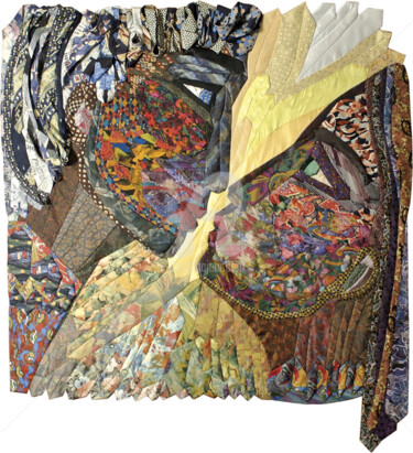Textilkunst mit dem Titel "Graal" von Caroline Regnaut, Original-Kunstwerk