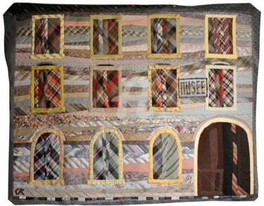 Textilkunst mit dem Titel "Le musée de Panissi…" von Caroline Regnaut, Original-Kunstwerk