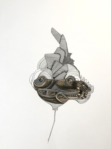 "Objet dépassé #1" başlıklı Resim Caroline Thunus tarafından, Orijinal sanat, Kolaj