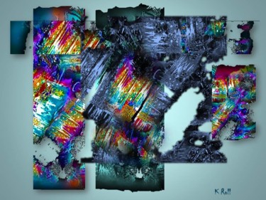 Peinture intitulée "cendres-et-couleurs…" par K Roll, Œuvre d'art originale