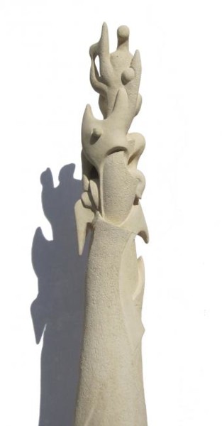 Sculptuur getiteld "Montée de Sève" door Caroline Chopin, Origineel Kunstwerk, Terra cotta