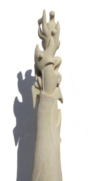 Sculpture titled "Montée de Sève" by Caroline Chopin, Original Artwork, Terra cotta