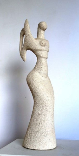 Скульптура под названием "Uranie" - Caroline Chopin, Подлинное произведение искусства, Терракота