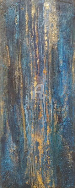 Peinture intitulée "DeepBlue" par Caro, Œuvre d'art originale, Pigments