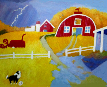 Painting titled "After the Storm" by Carolyn   A. Debnam, Original Artwork, Acrylic Mounted on Wood Stretcher frame