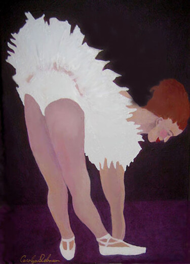 Painting titled "Ballerina" by Carolyn   A. Debnam, Original Artwork, Acrylic Mounted on Wood Stretcher frame