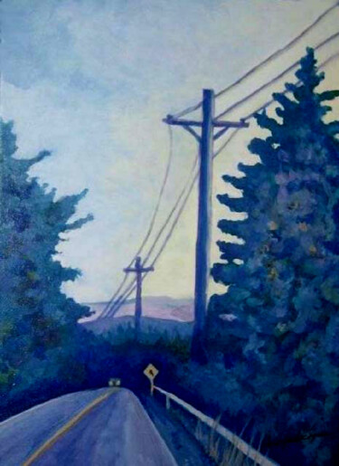 Peinture intitulée "Country Road" par Carolyn   A. Debnam, Œuvre d'art originale, Acrylique Monté sur Châssis en bois