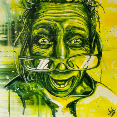 Pintura titulada "The green madness" por Carolyn Mielke (carographic), Obra de arte original, Acuarela Montado en Bastidor d…