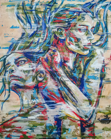 Pintura titulada "Florence" por Carolyn Mielke (carographic), Obra de arte original, Acrílico Montado en Bastidor de camilla…