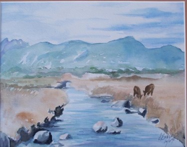 Painting titled "Looking for Elk" by Carolyn Bishop, Original Artwork