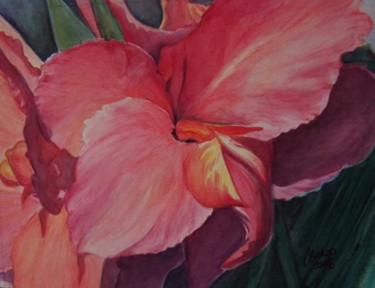 Painting titled "Carolyn's Canna" by Carolyn Bishop, Original Artwork, Oil