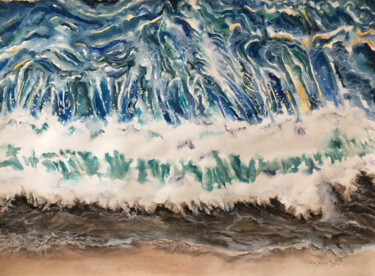 Malarstwo zatytułowany „Poseidon/s Rhythm #…” autorstwa Caron Sloan Zuger, Oryginalna praca, Akwarela