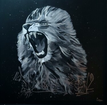 Pintura titulada "The Lion 2 Acrylic…" por Caronart, Obra de arte original, Acrílico