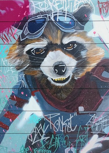 Street art "Rocket" Painting titled "Street art "Rocket"" by Caronart, Original Art, Acrylic