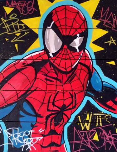 Malarstwo zatytułowany „Street art "Spiderm…” autorstwa Caronart, Oryginalna praca, Akryl