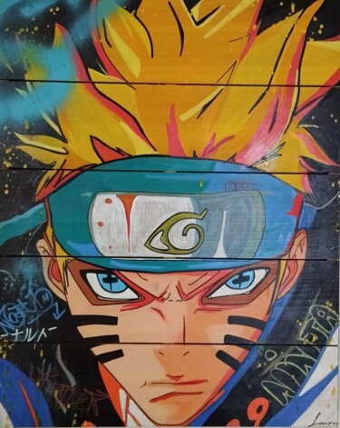 Schilderij getiteld "Street art Naruto" door Caronart, Origineel Kunstwerk, Acryl