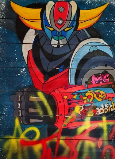 "Street art Goldorak…" başlıklı Tablo Caronart tarafından, Orijinal sanat, Işaretleyici