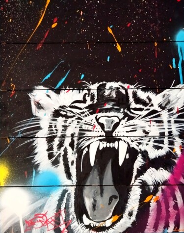 "Street art "The Tig…" başlıklı Tablo Caronart tarafından, Orijinal sanat, Akrilik