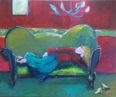 Peinture intitulée "Sofa" par Caropeu, Œuvre d'art originale, Acrylique