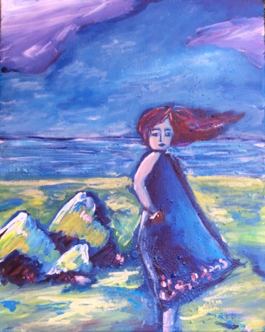 Peinture intitulée "La pensée marine" par Caropeu, Œuvre d'art originale, Acrylique